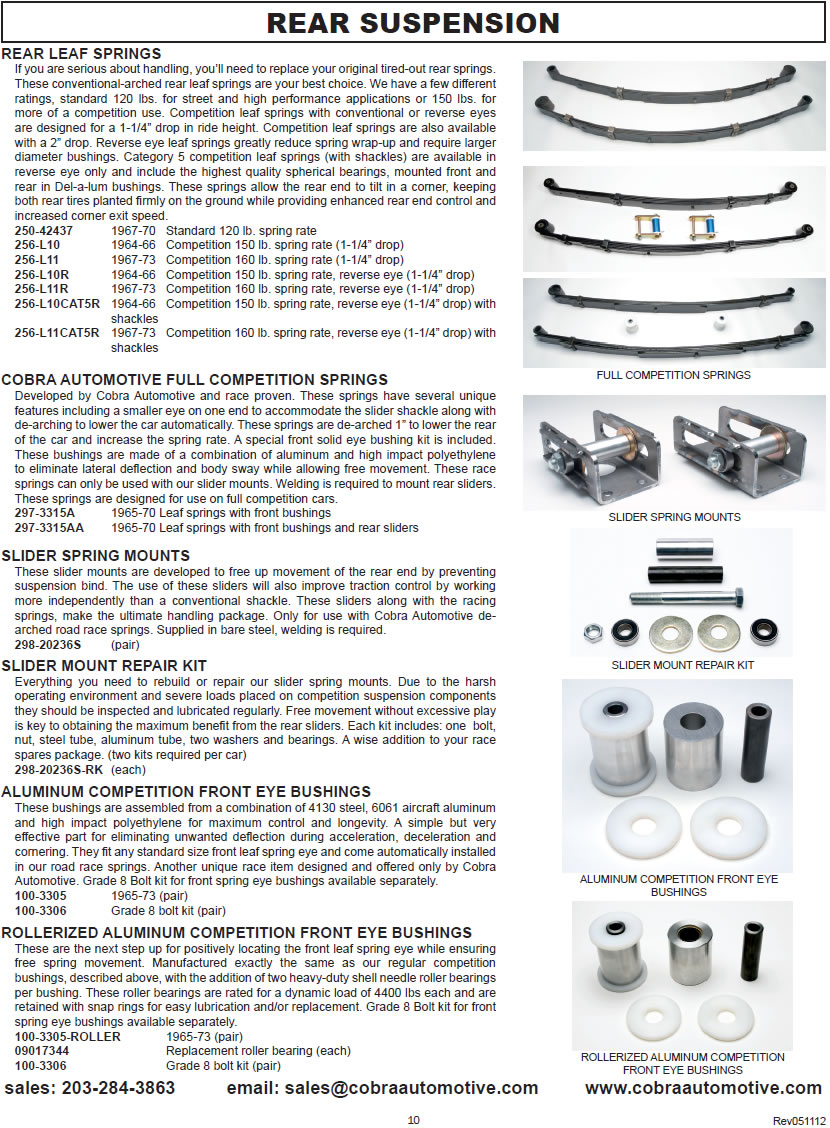 Rear Suspension - catalog page 10